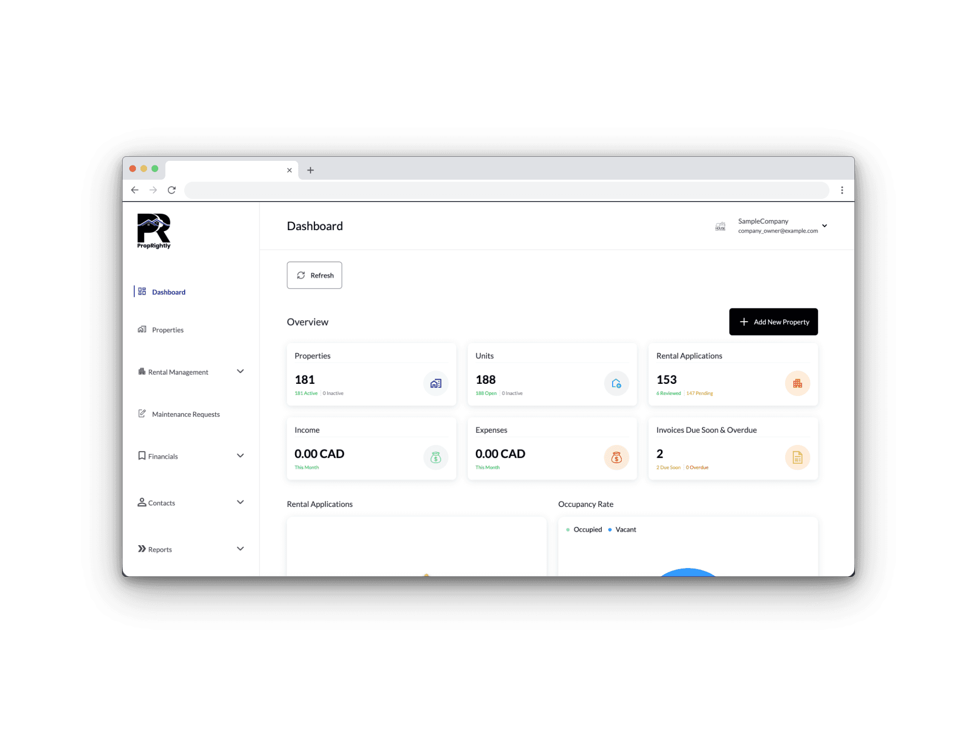 PropRightly portfolio dashboard